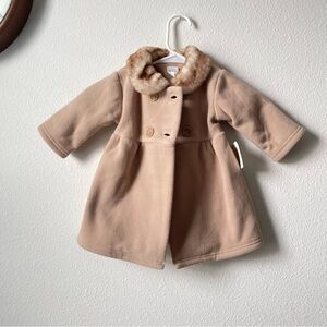 Beige Baby Coat 12 months elegant Button up Warm